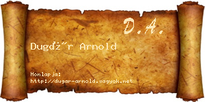 Dugár Arnold névjegykártya